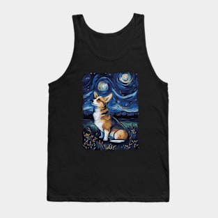 Corgi Starry Night Tank Top